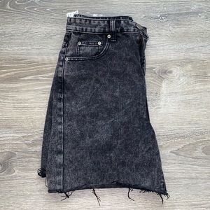 High waisted jean shorts